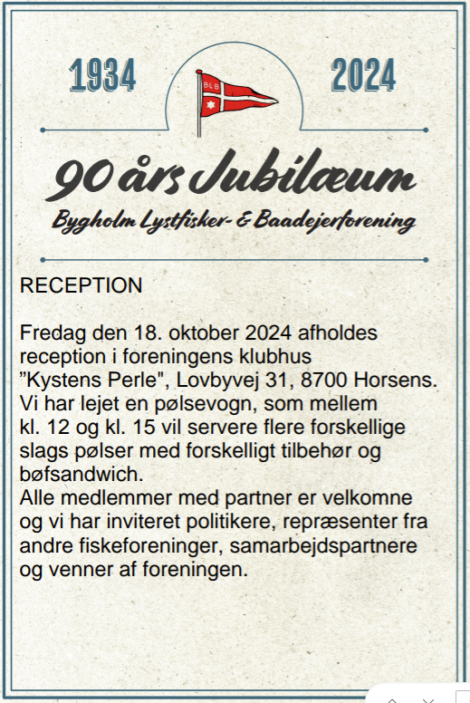 Reception i anledning af 90 års jubilæum.